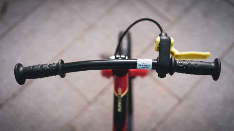 view of red and black bike